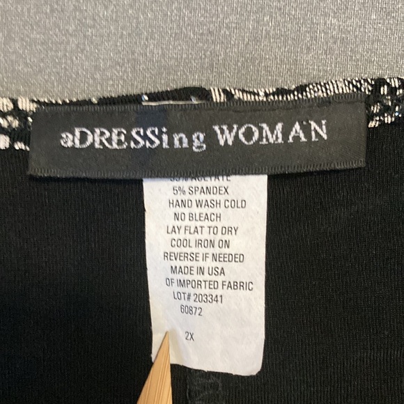 a DRESSing WOMAN 2 piece open 3/4 sleeves with sleeveless inner blouse Size 2X - Picture 8 of 11